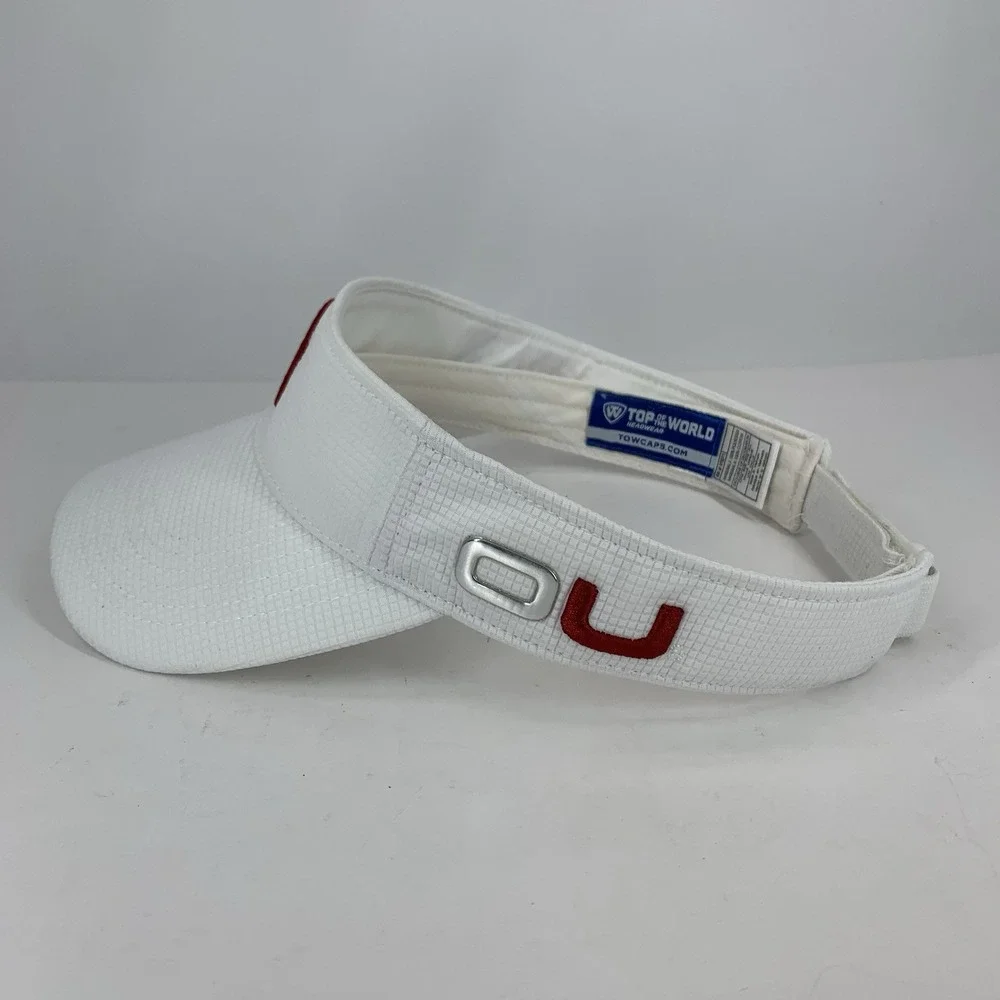 OU Oklahoma Sooners Visor Womens White Adjustable Hat Cap TOW
